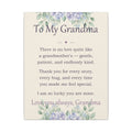 To My Grandma - Keepsake Canvas - Comfort & Cherish keepsake gift