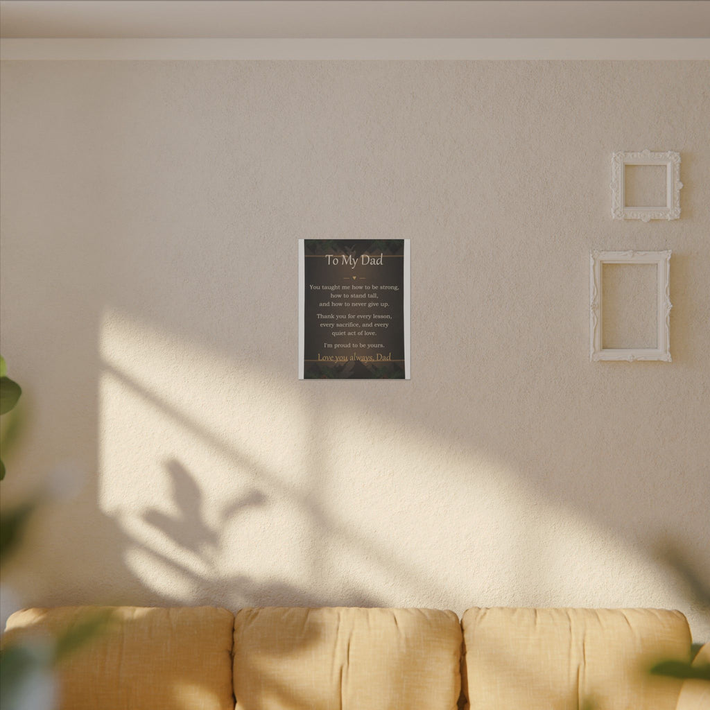 To My Dad - Keepsake Canvas - Comfort & Cherish keepsake gift