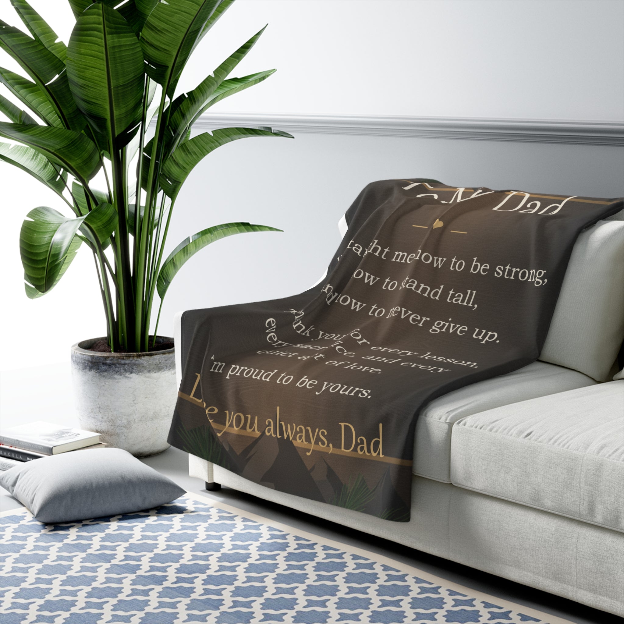 To My Dad - Keepsake Sherpa Blanket - Comfort & Cherish keepsake gift