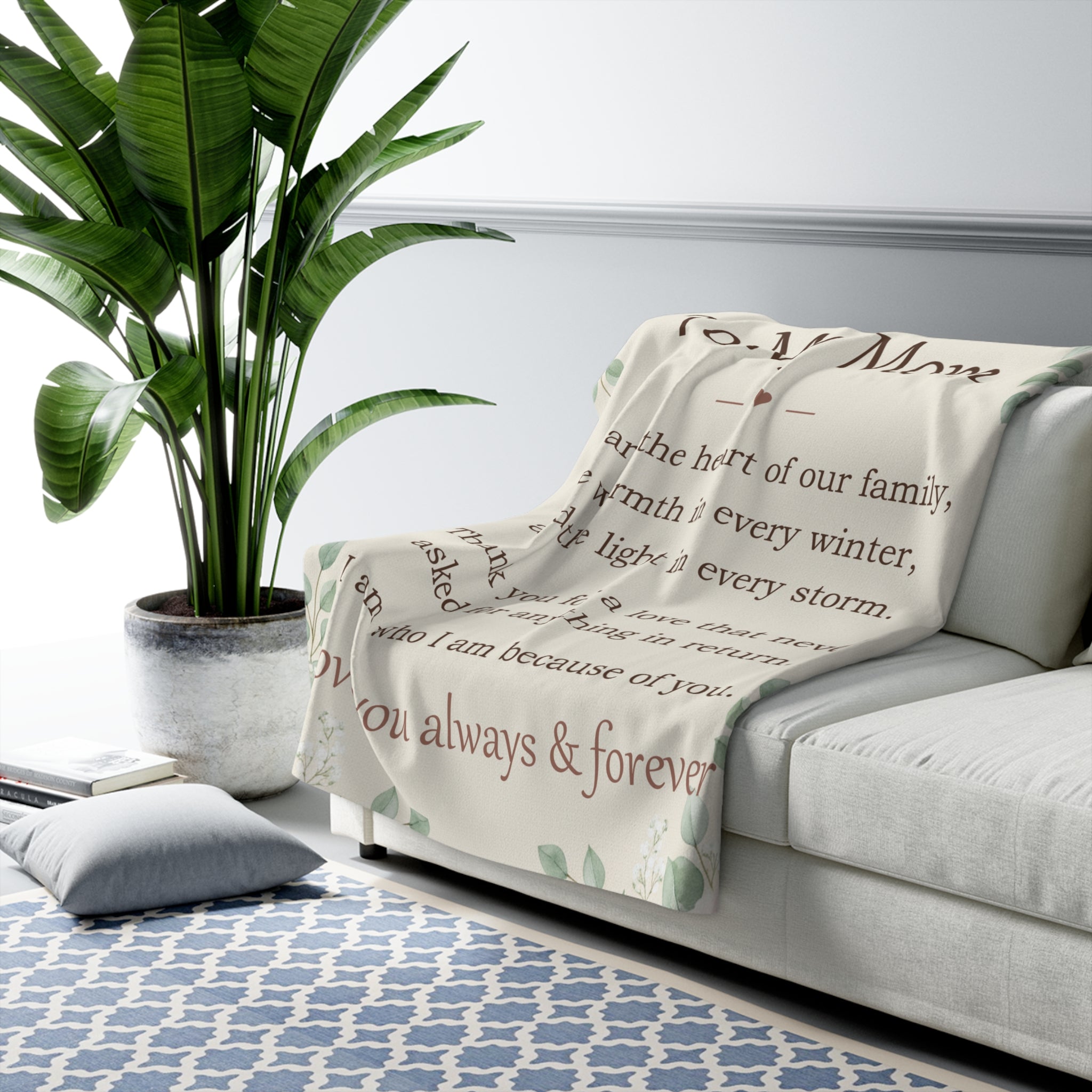 To My Mom - Keepsake Sherpa Blanket - Comfort & Cherish keepsake gift