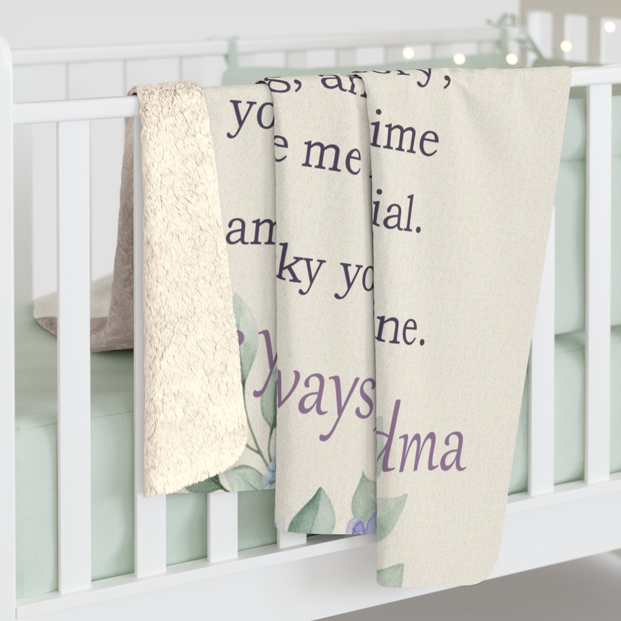 To My Grandma - Keepsake Sherpa Blanket - Comfort & Cherish keepsake gift
