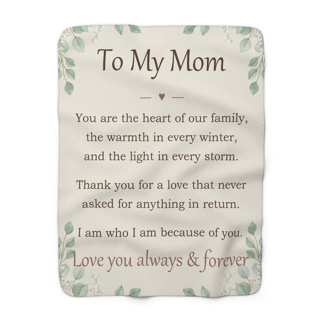 To My Mom - Keepsake Sherpa Blanket - Comfort & Cherish keepsake gift