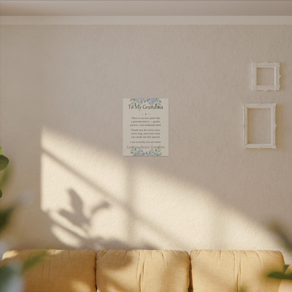 To My Grandma - Keepsake Canvas - Comfort & Cherish keepsake gift