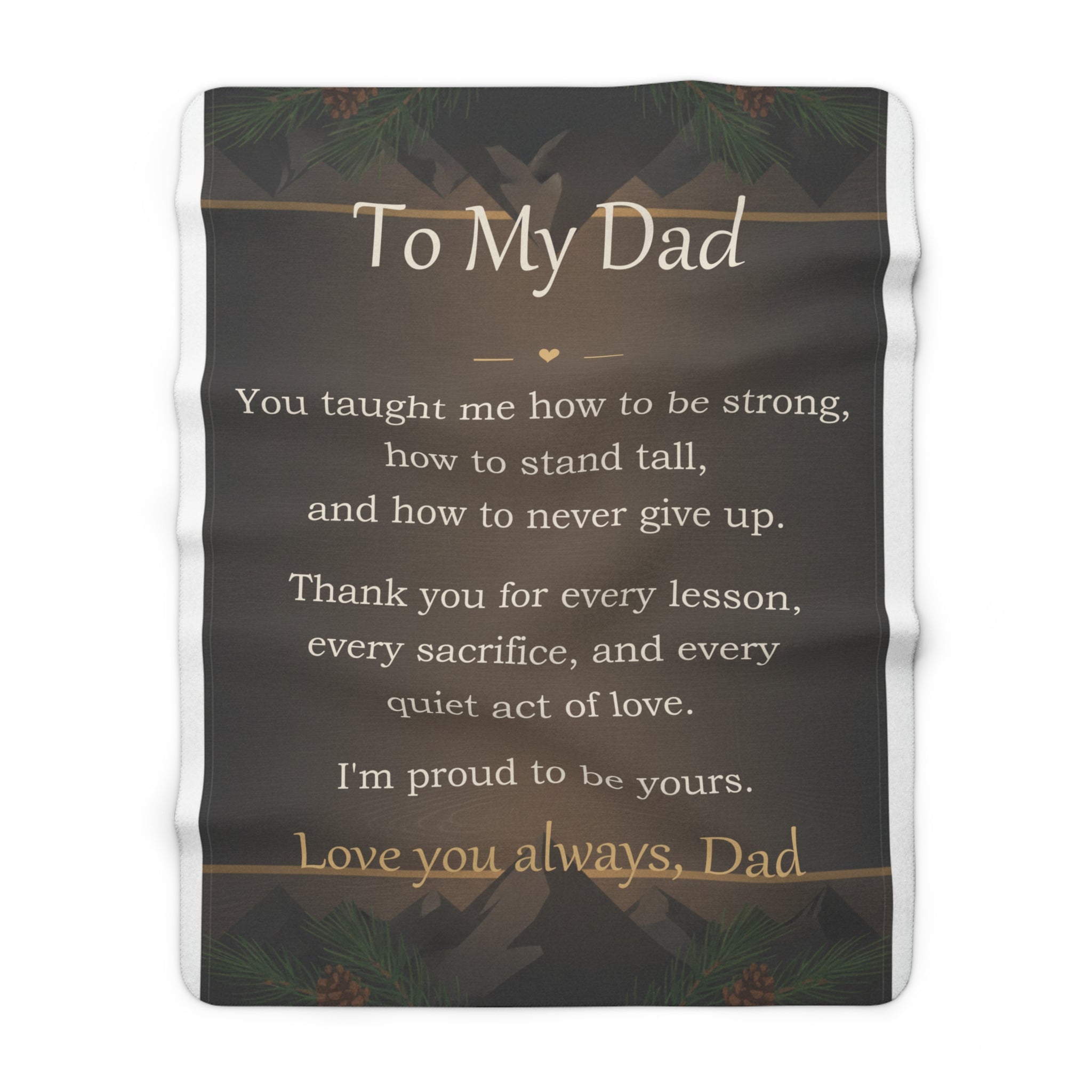 To My Dad - Keepsake Sherpa Blanket - Comfort & Cherish keepsake gift