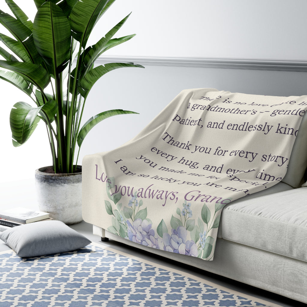 To My Grandma - Keepsake Sherpa Blanket - Comfort & Cherish keepsake gift