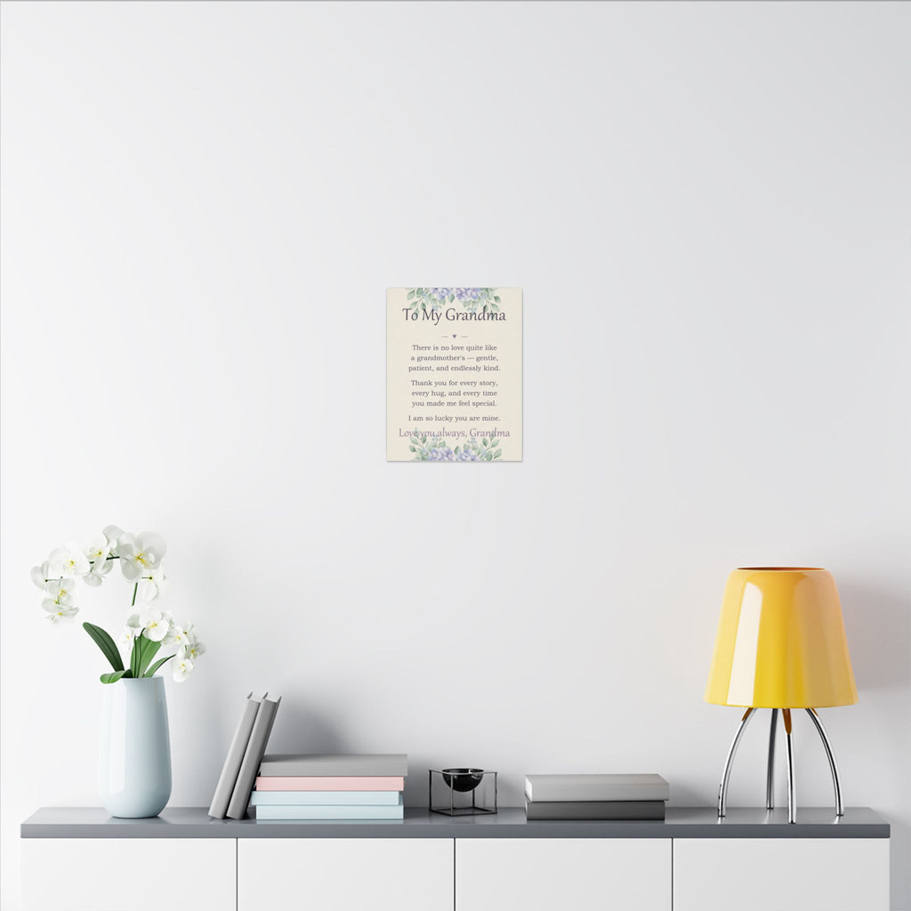 To My Grandma - Keepsake Canvas - Comfort & Cherish keepsake gift