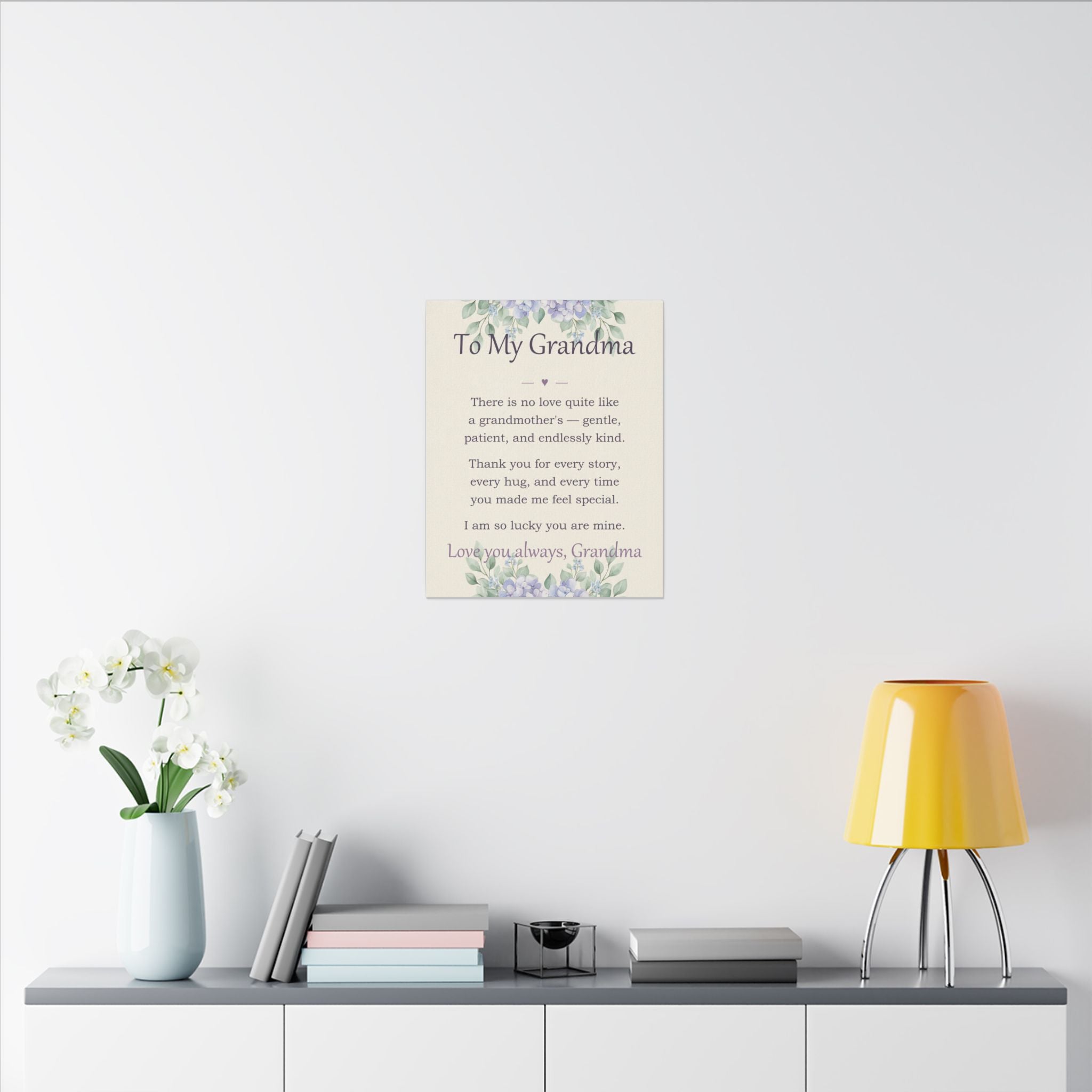 To My Grandma - Keepsake Canvas - Comfort & Cherish keepsake gift