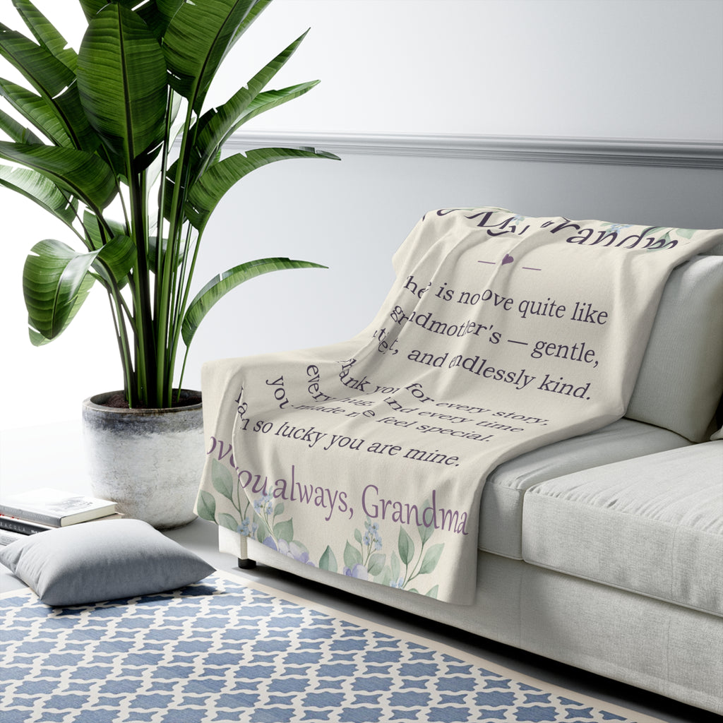 To My Grandma - Keepsake Sherpa Blanket - Comfort & Cherish keepsake gift
