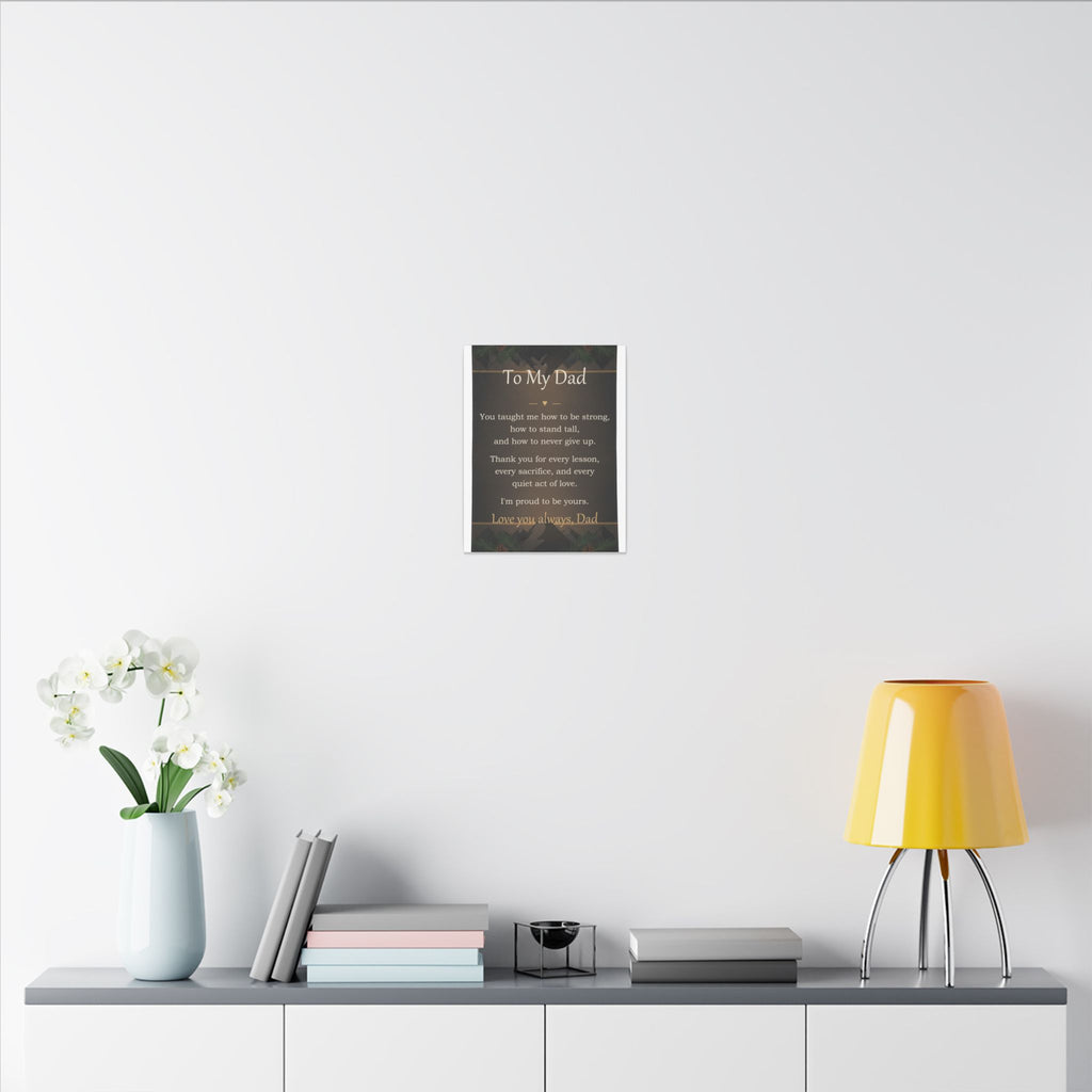To My Dad - Keepsake Canvas - Comfort & Cherish keepsake gift