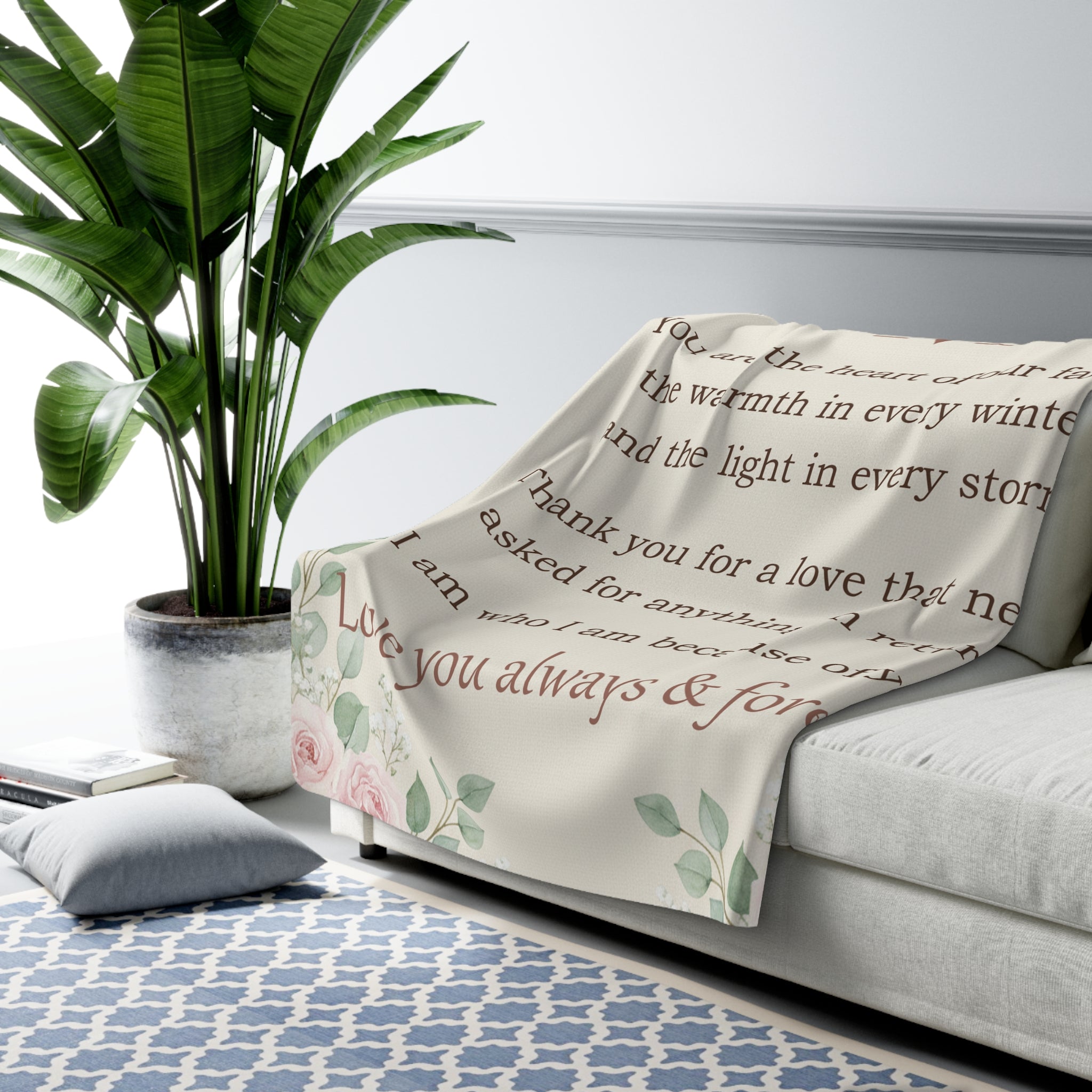 To My Mom - Keepsake Sherpa Blanket - Comfort & Cherish keepsake gift