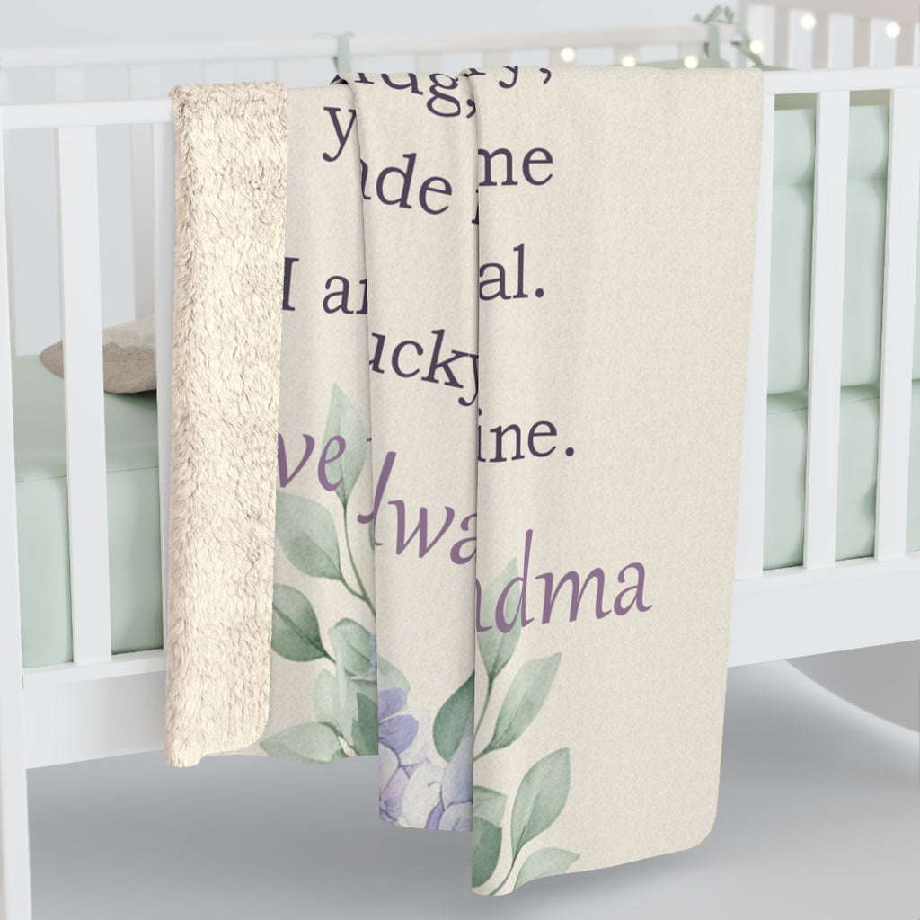 To My Grandma - Keepsake Sherpa Blanket - Comfort & Cherish keepsake gift