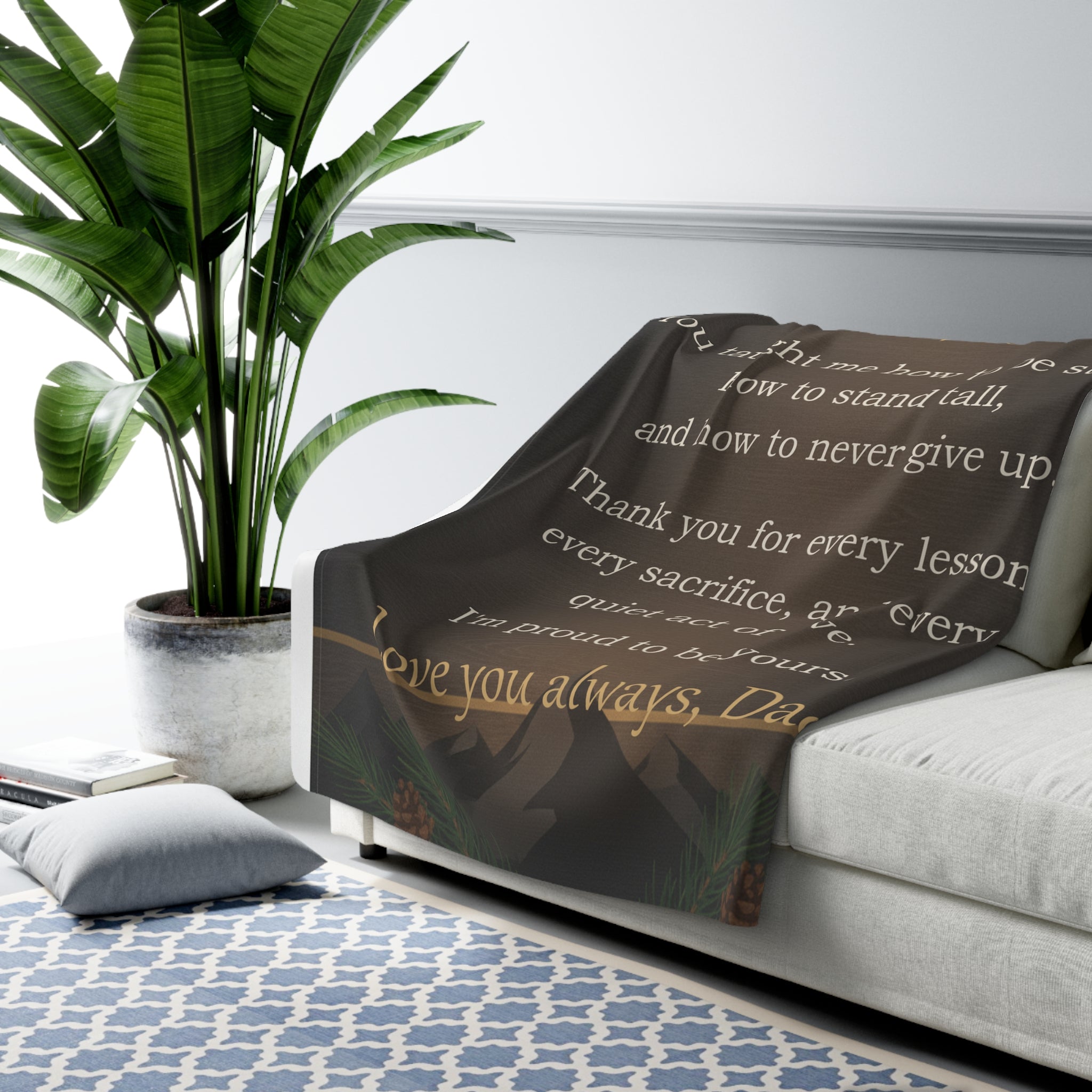 To My Dad - Keepsake Sherpa Blanket - Comfort & Cherish keepsake gift