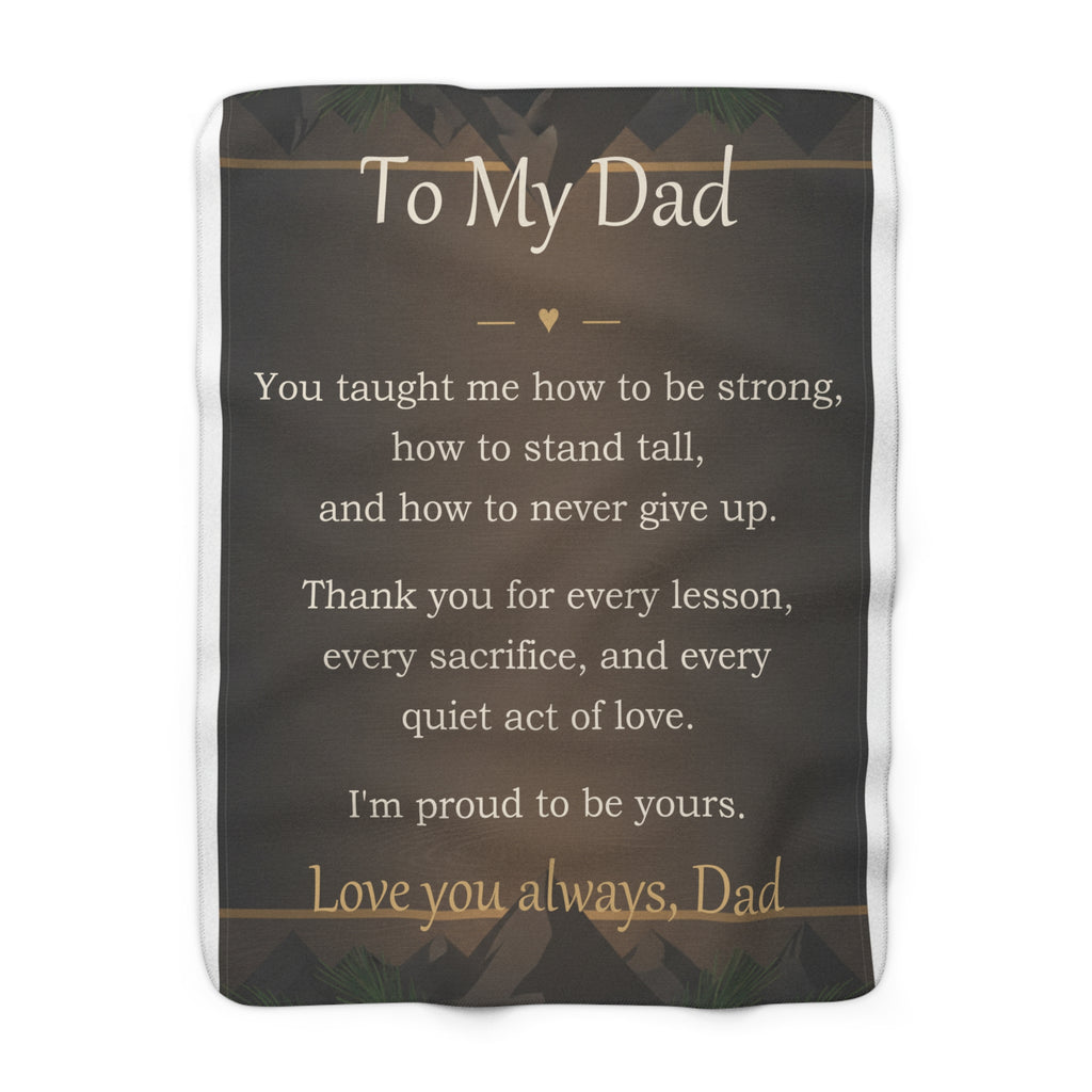 To My Dad - Keepsake Sherpa Blanket - Comfort & Cherish keepsake gift