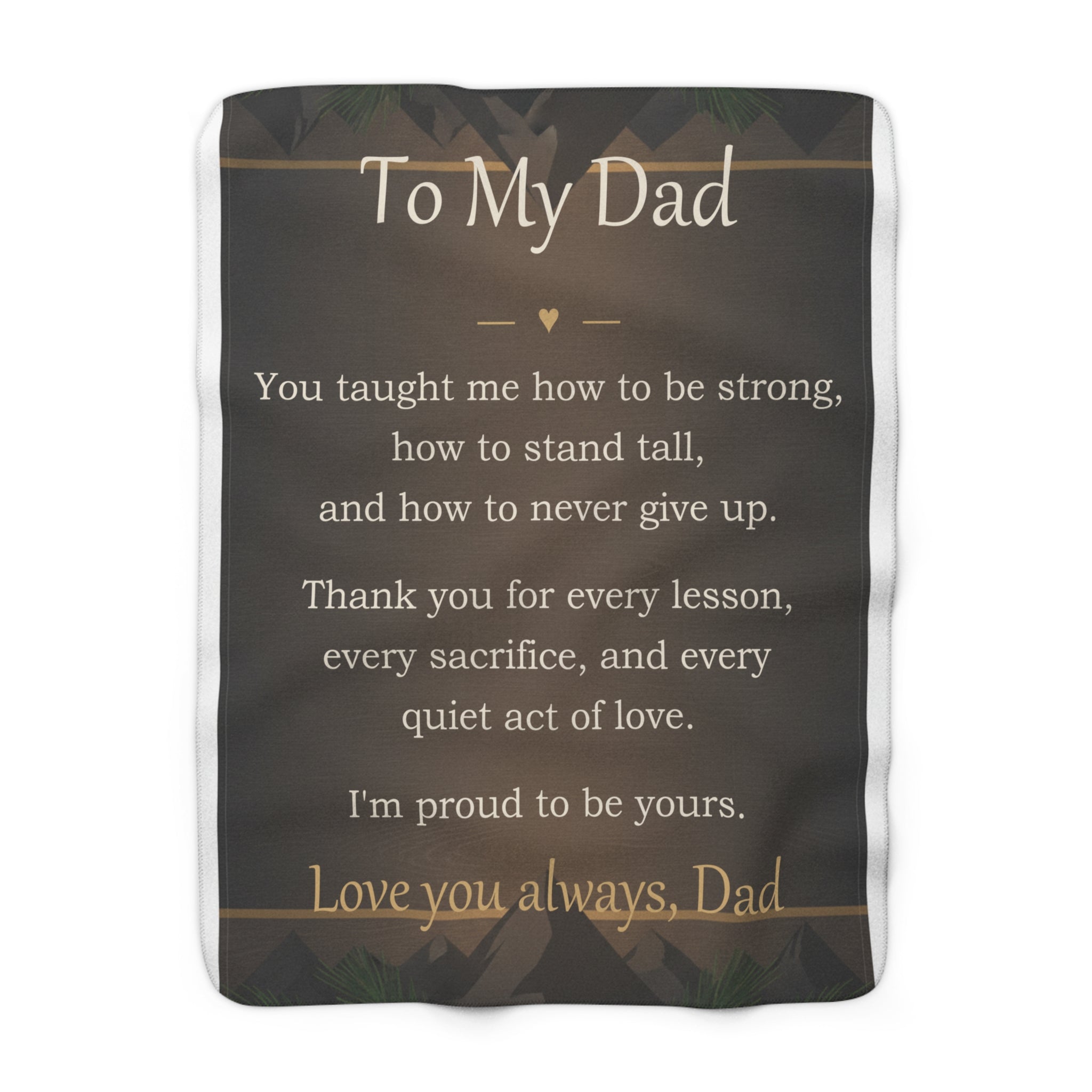 To My Dad - Keepsake Sherpa Blanket - Comfort & Cherish keepsake gift